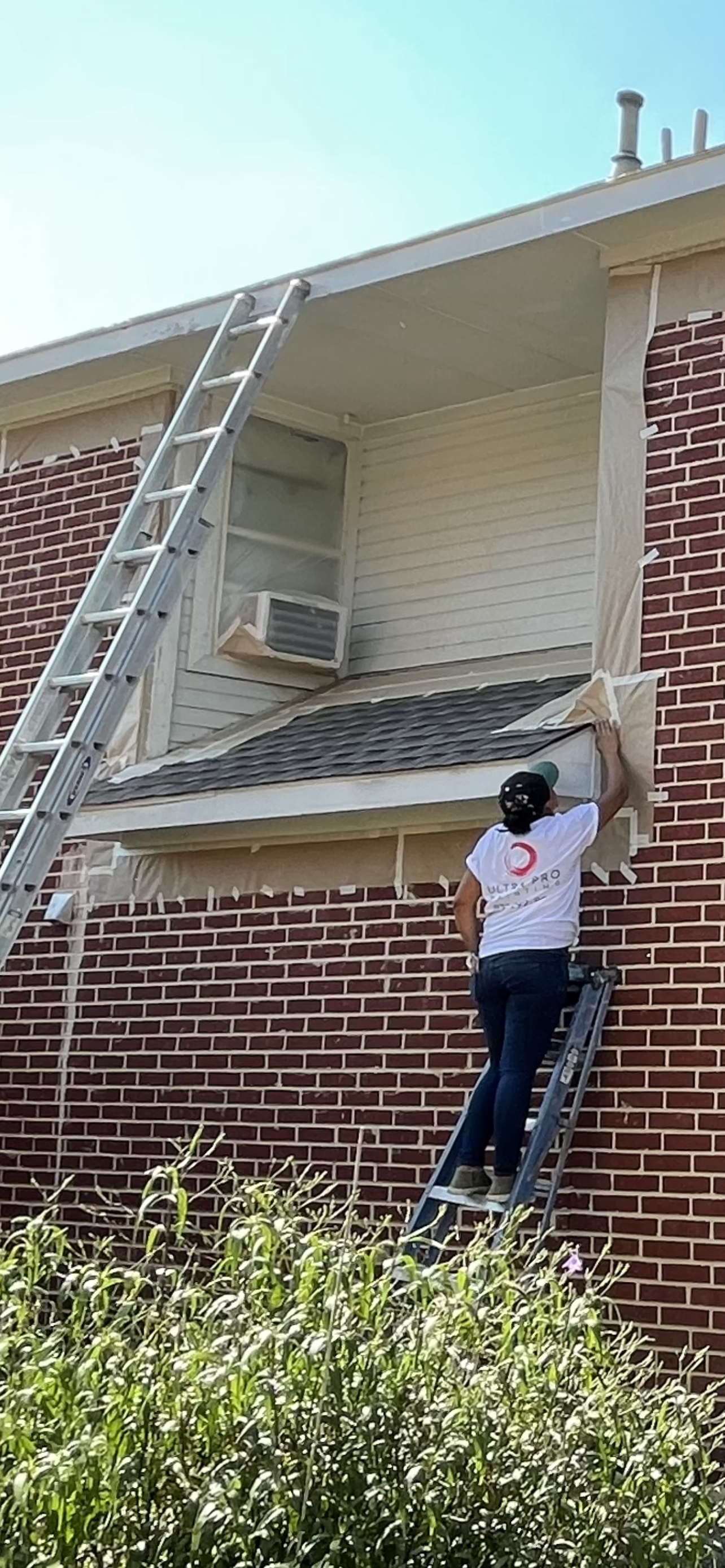 Siding installation painted home